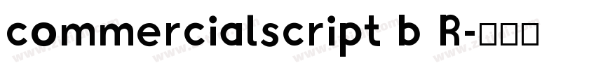 commercialscript b R字体转换